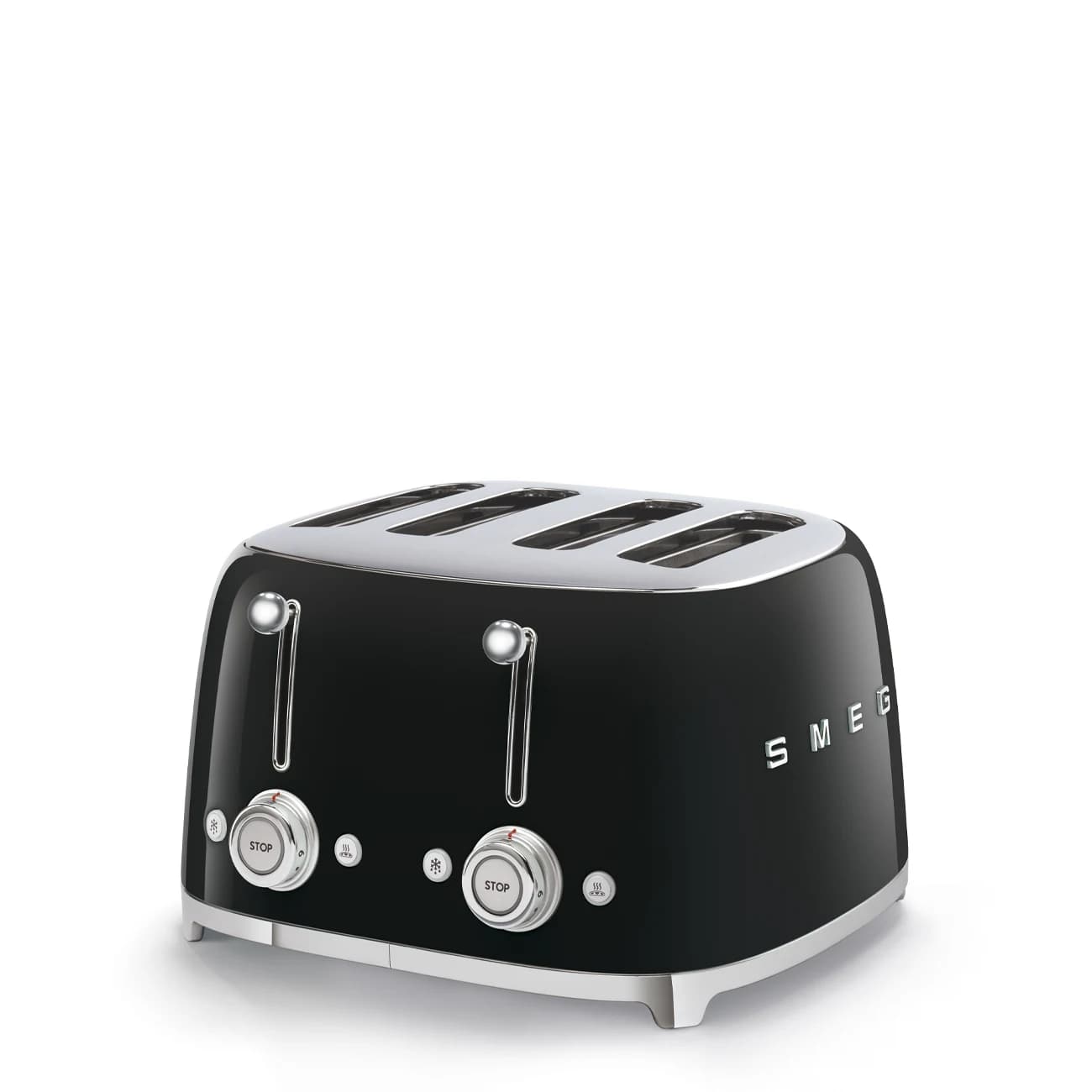 Tostadora Smeg TSF03BLEU negra de 4 ranuras
